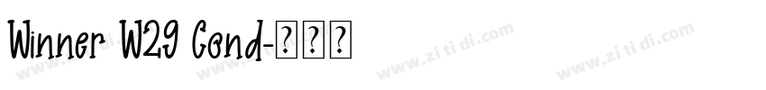 Winner W29 Cond字体转换